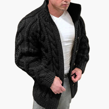 Cardigan tressé en grosse maille élégant