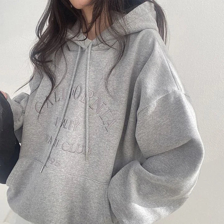 Grand Hoodie Femme avec Broderie