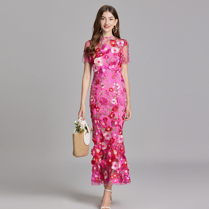 Robe longue sans manches style maxi pour femme