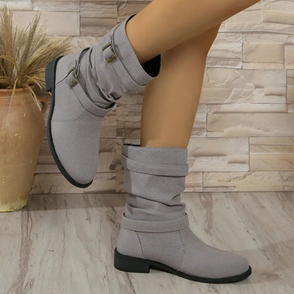 Bottes en denim tendance pour femme