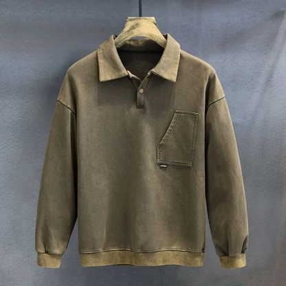 Polo Homme Manches Longues Élégant Confortable