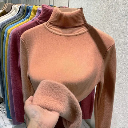 Col roulé Femme Chaud Élégant Hiver
