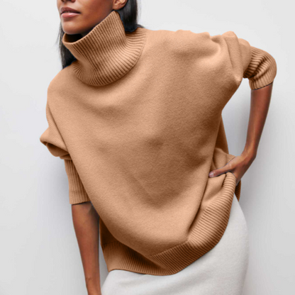 Große Rollkragenpullover Weich Oversized - IdealeKleiden