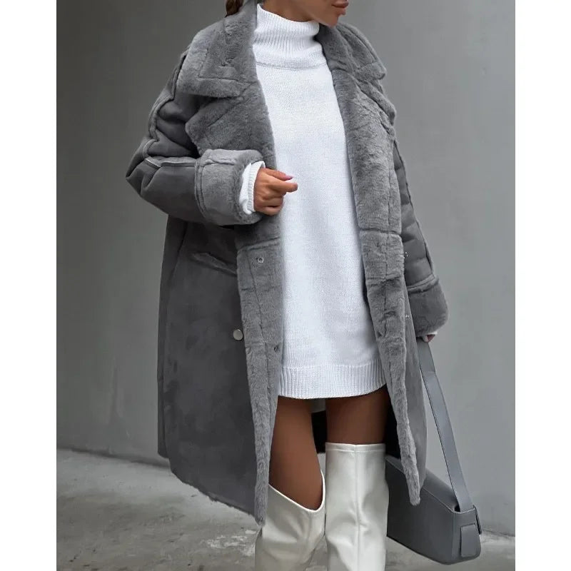 Manteau en fausse fourrure élégant pour femme