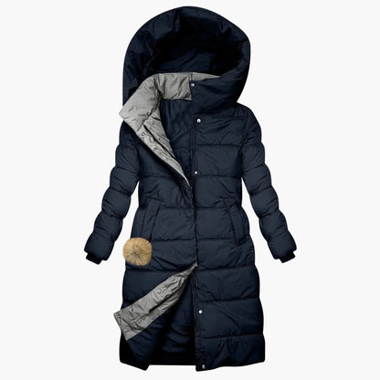 Manteau matelassé d'hiver pour femme | Long parka coupe-vent