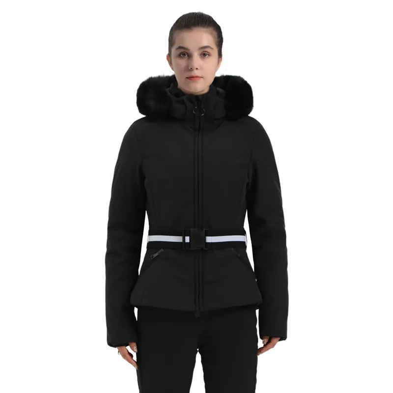 Veste de ski femme, motif hivernal, chaude