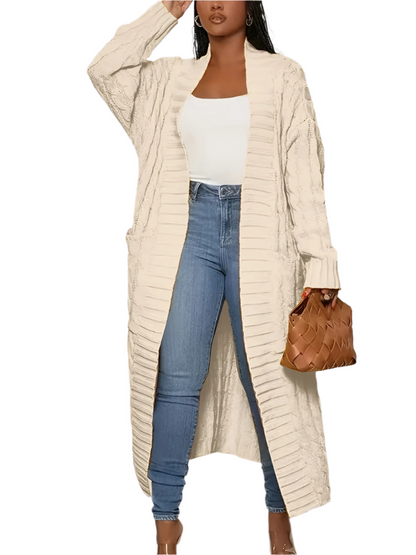 Veste longue élégante pour femme brodée