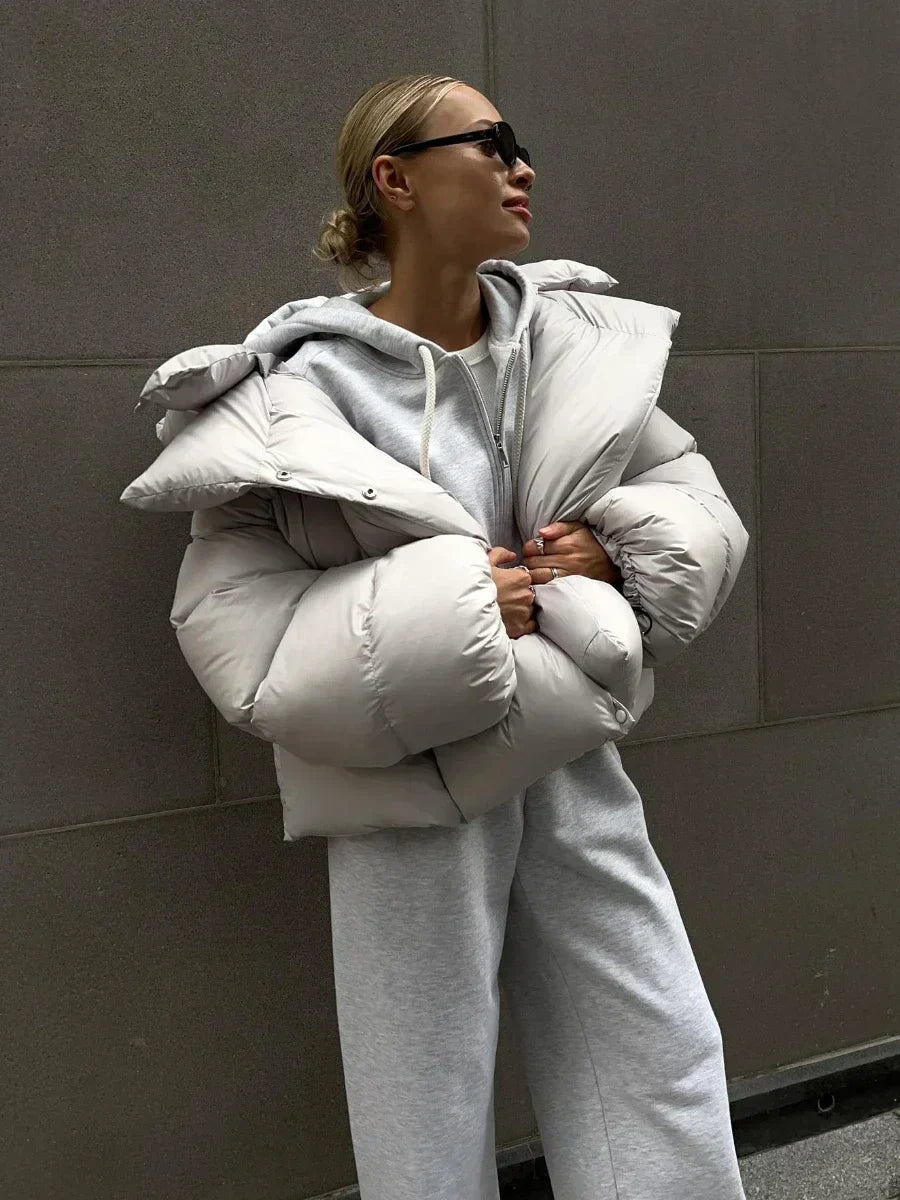 Doudoune matelassée anthracite élégante pour femme