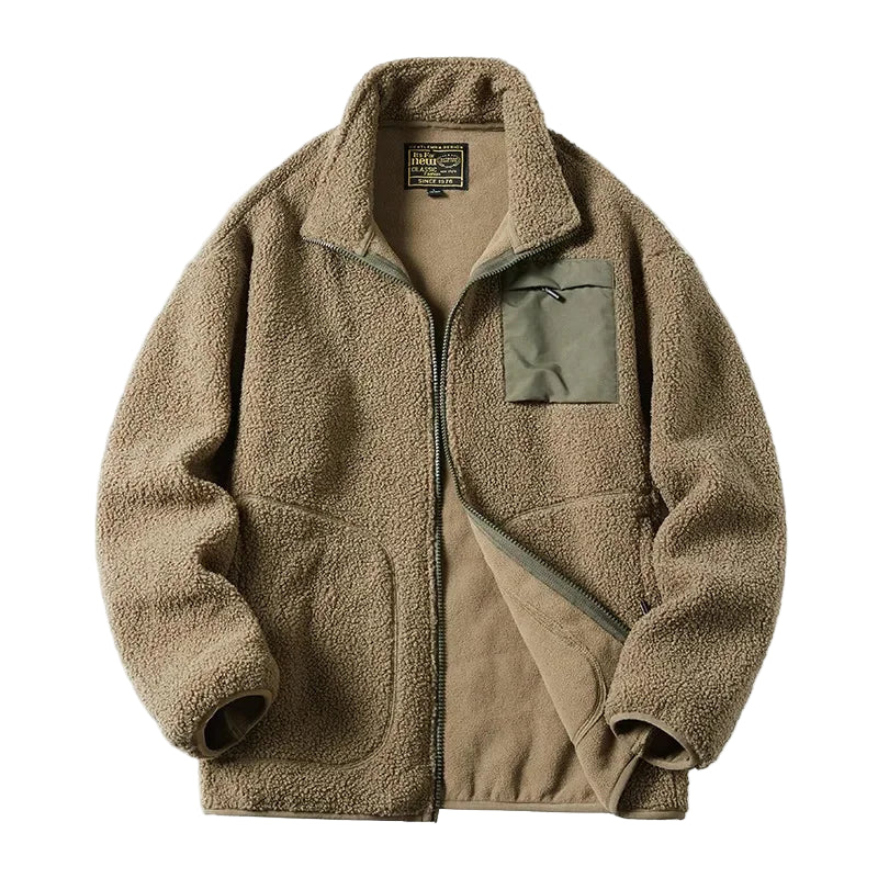 Veste polaire unisexe style outdoor avec fermeture éclair