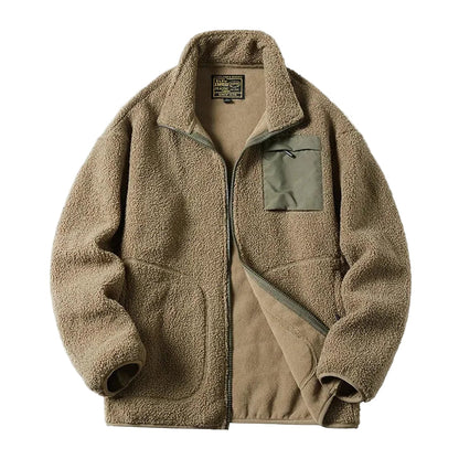 Veste polaire unisexe style outdoor avec fermeture éclair