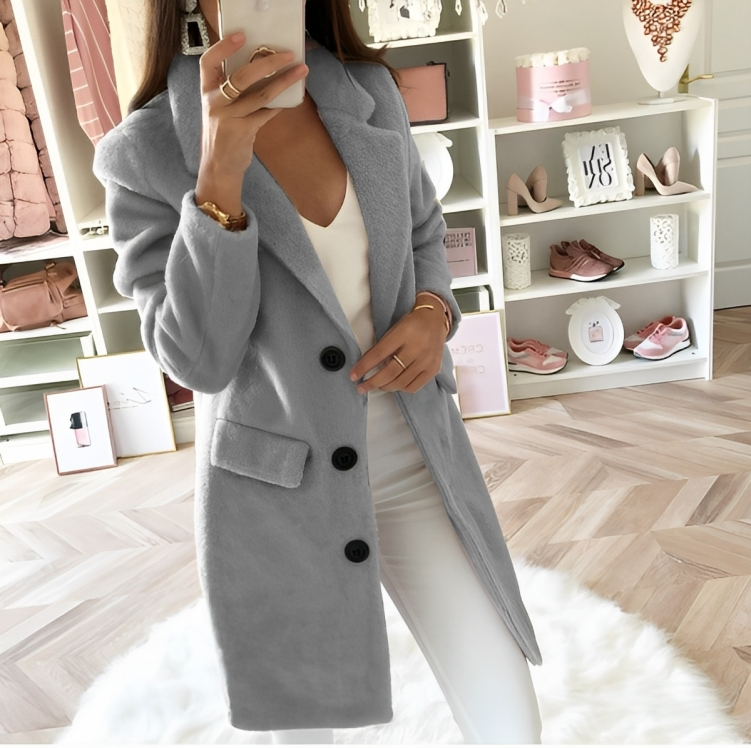 Herbst Winter Mantel Damen Elegant - IdealeKleiden