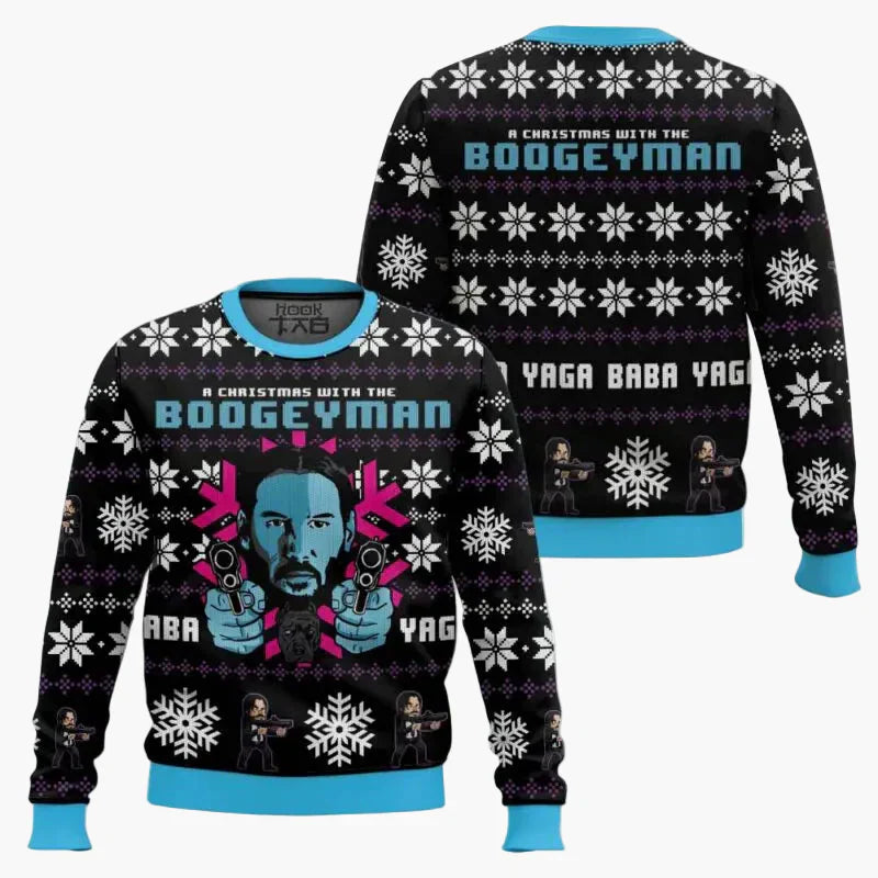Pull de Noël amusant Motif fantaisie Wick-Mas