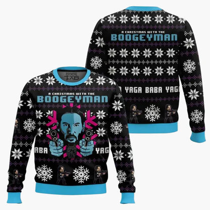 Pull de Noël amusant Motif fantaisie Wick-Mas