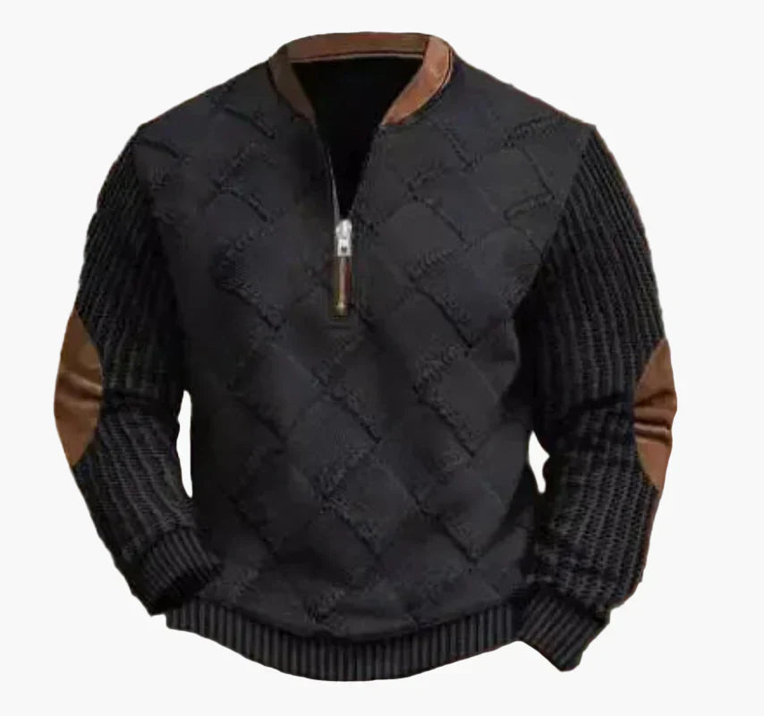 Pull-over pour homme, chaud, moderne, col montant