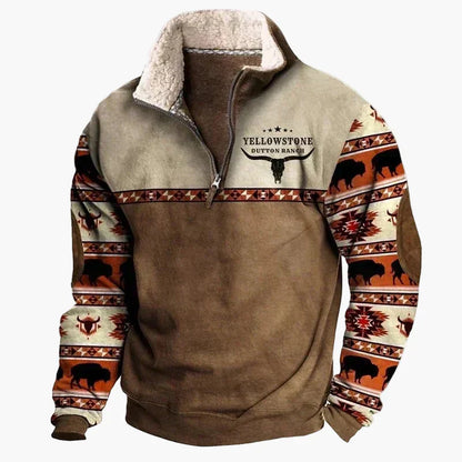 Pull Western stylé motif aztèque
