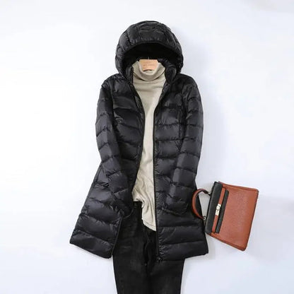 Doudoune légère pour femme Veste d'hiver matelassée chaude