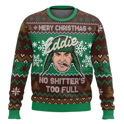 Pull de Noël homme motif ski drôle
