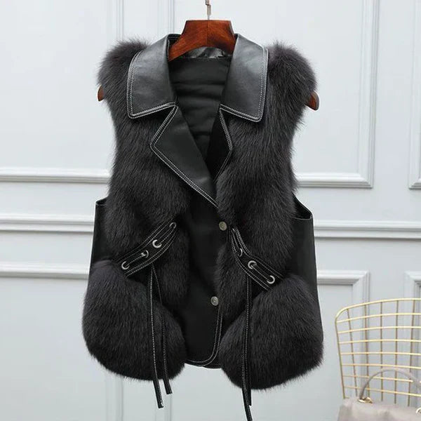 Gilet en fausse fourrure tendance pour femme
