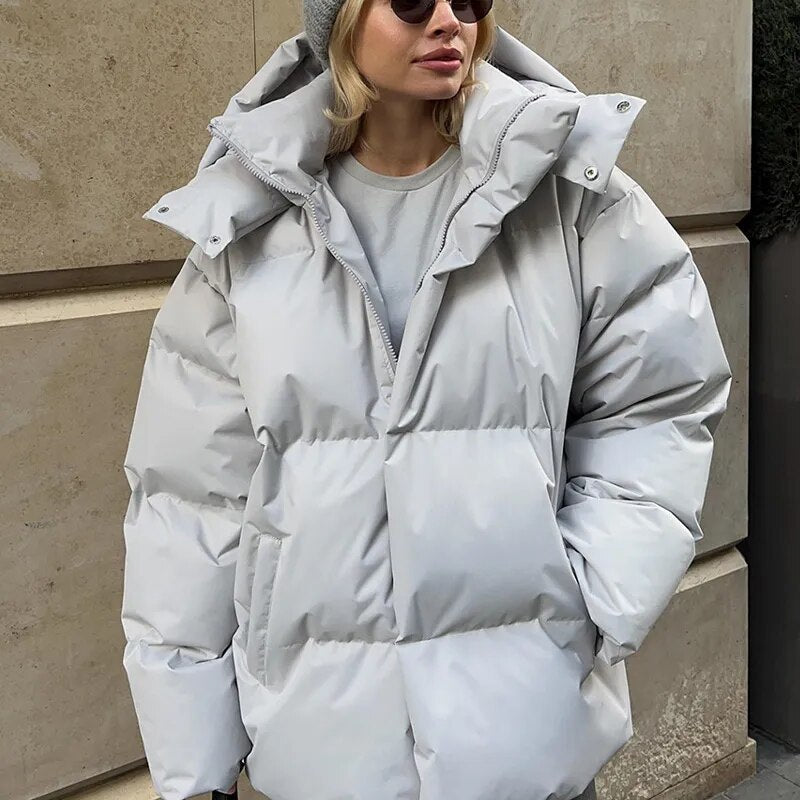 Grande veste à capuche oversize pour femme