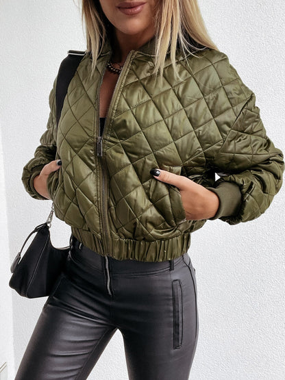 Blouson bomber femme élégant avec poches