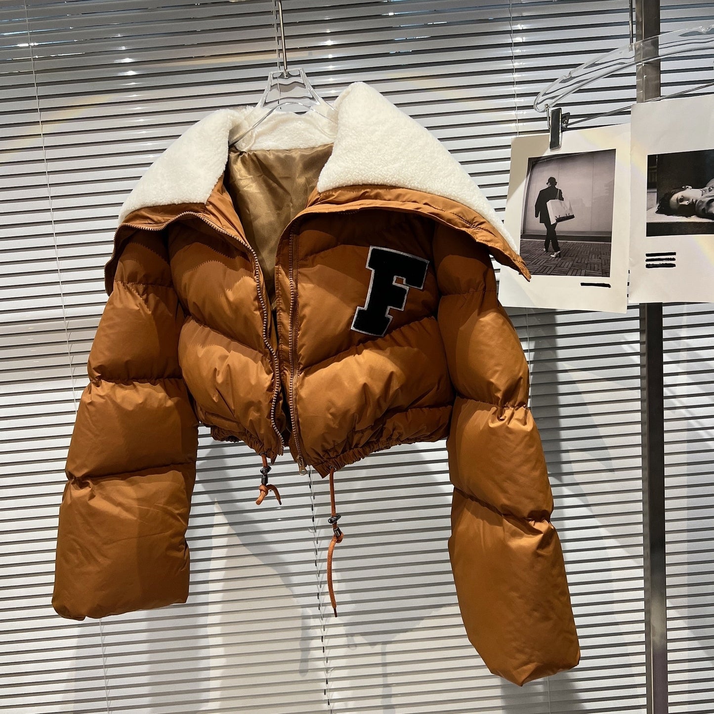 Blouson court style parka rétro pour femme
