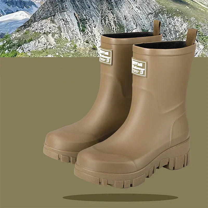 Chelsea Boots imperméables à talons blocs pour femme