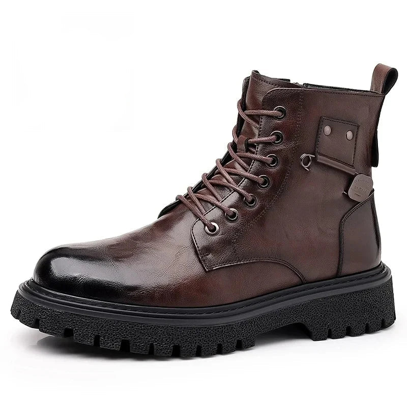Bottes à lacets montantes pour hommes