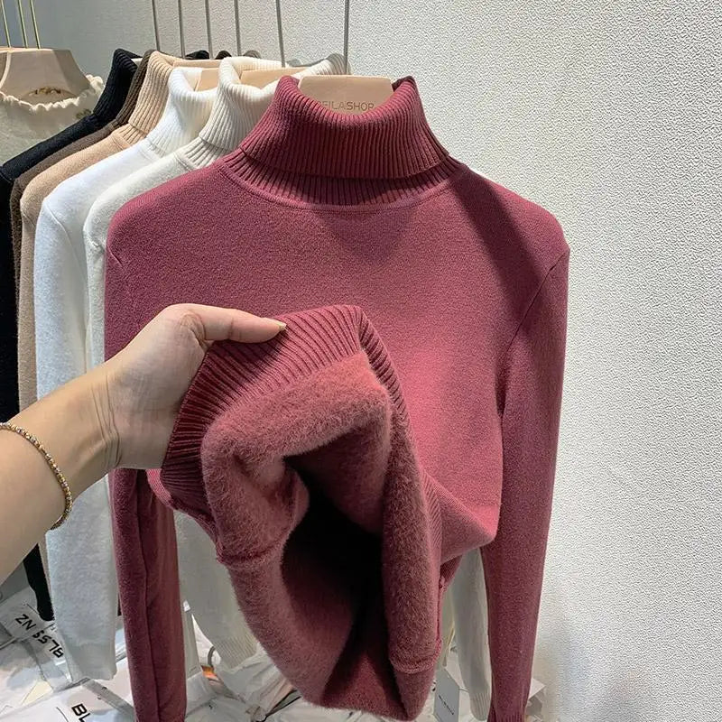 Col roulé Femme Chaud Élégant Hiver
