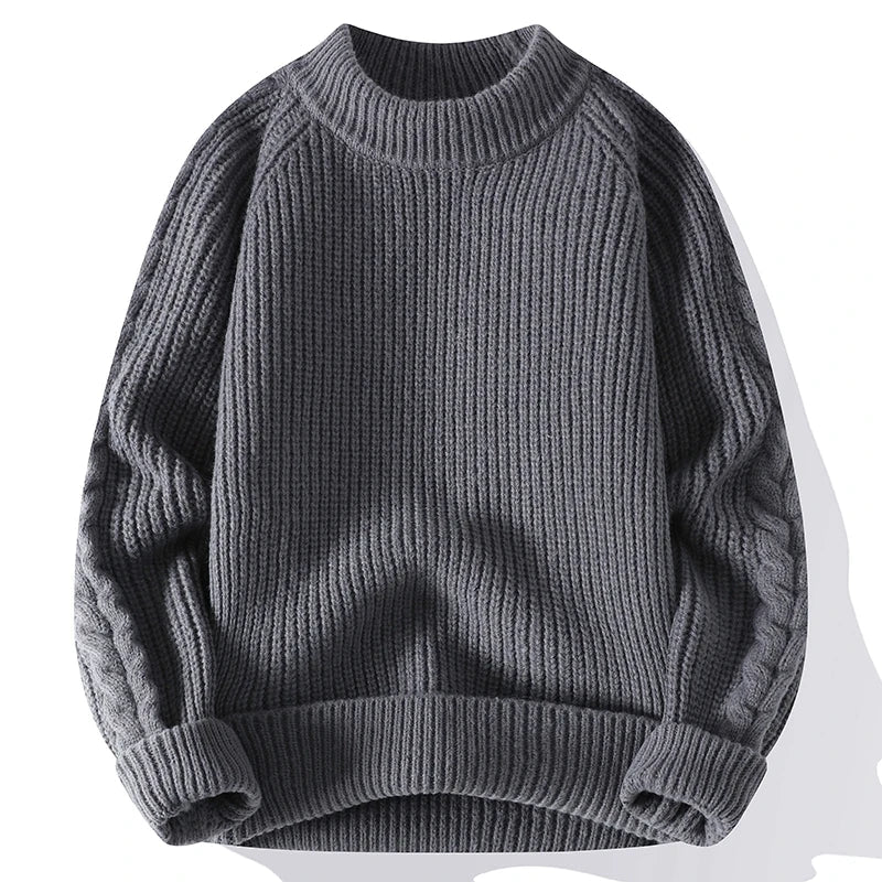 Pull-over homme en grosse maille design classique