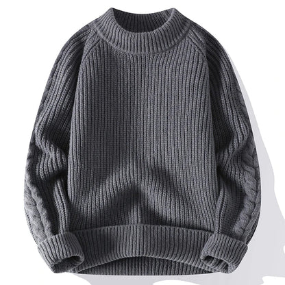 Pull-over homme en grosse maille design classique
