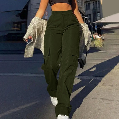 Pantalon cargo femme Confortable Avec de nombreuses poches
