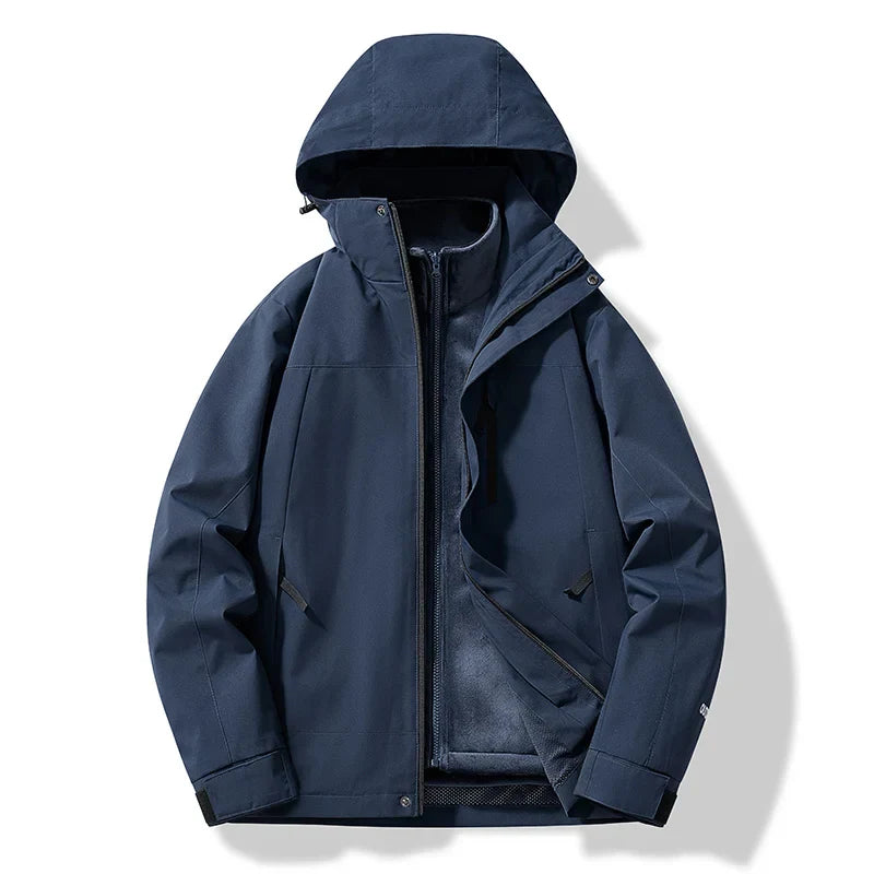 Veste d'hiver homme chaude à capuche pour l'extérieur