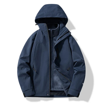 Veste d'hiver homme chaude à capuche pour l'extérieur