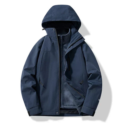 Veste de ski pour homme Résistante aux intempéries Capuche Isolée