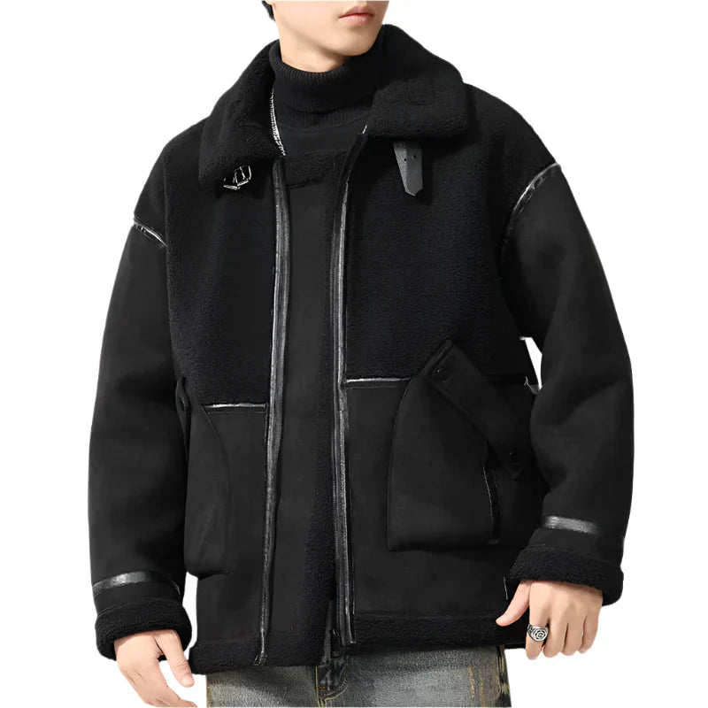 Blouson aviateur en cuir pour homme