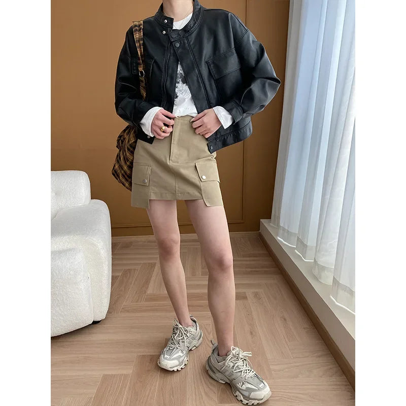 Blouson en cuir tendance Warriors of Light