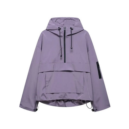 Veste de ski femme élégante à capuche, veste d'hiver