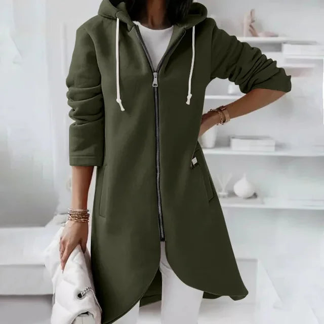Cardigan élégant à capuche pour femme