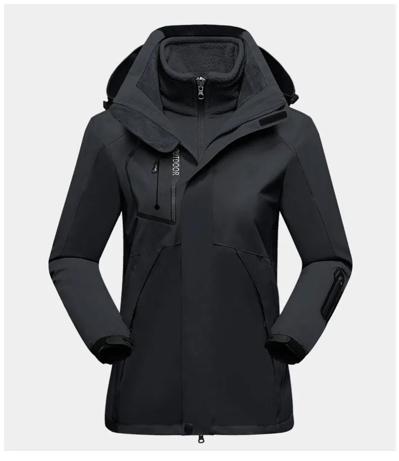 Veste pratique 3-en-1 pour femme Protection extérieur