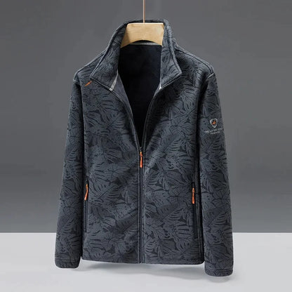 Veste en polaire douce avec col montant et fermeture éclair