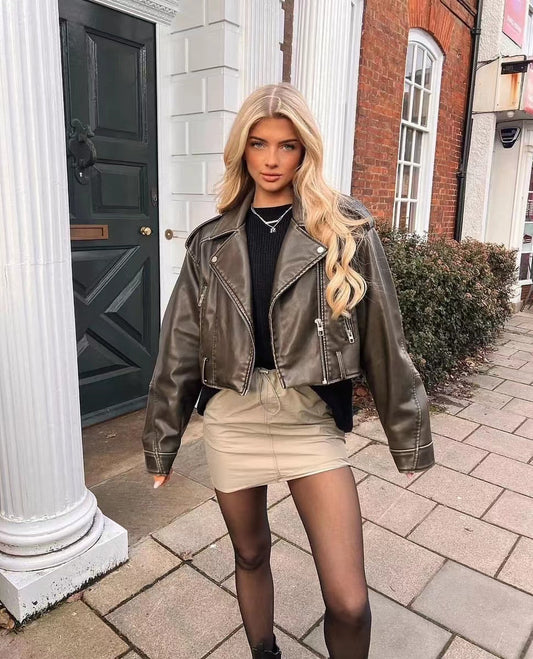 Veganer Trenchcoat Damen Öko Leder Mantel - IdealeKleiden