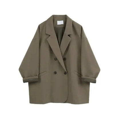 Blazer stylé à double boutonnage grande taille