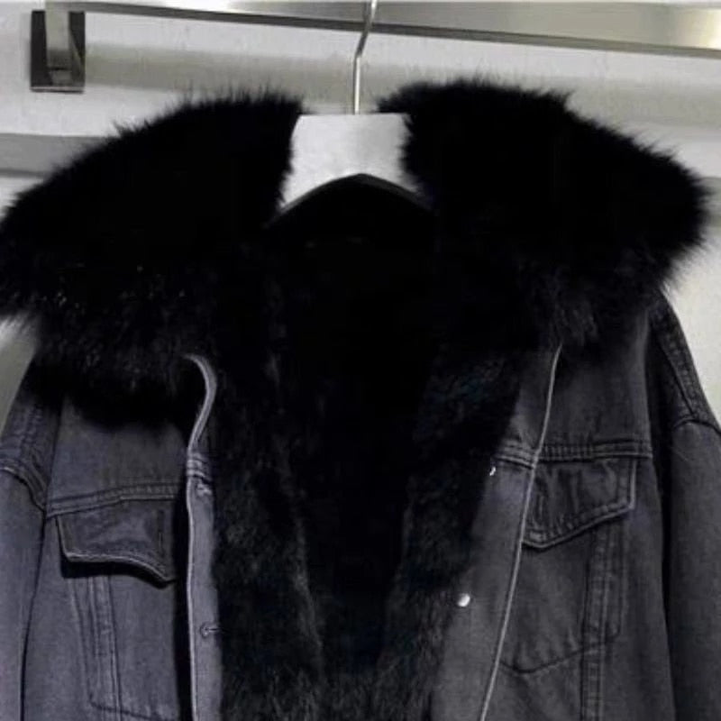 Modische Damen Jeansjacke - IdealeKleiden