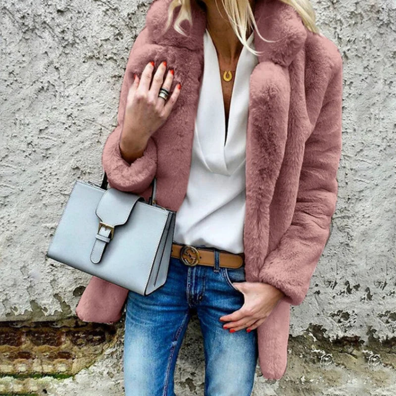Robe d'hiver femme douce mi-longue