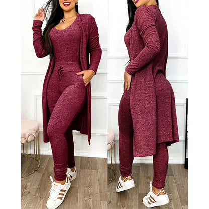 Ensemble de salon 3 pièces pour femme avec veste Confort