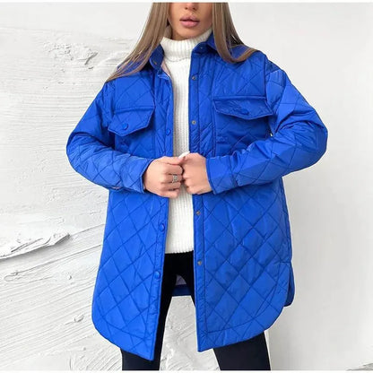 Veste d'automne élégante pour femme, grandes poches pratiques