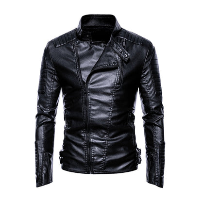 Blouson en cuir style motard Ryan Storm