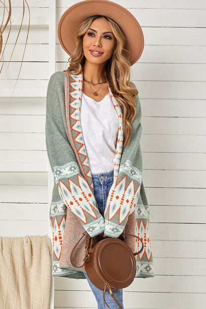 Robe en maille douce mi-longue Cardigan