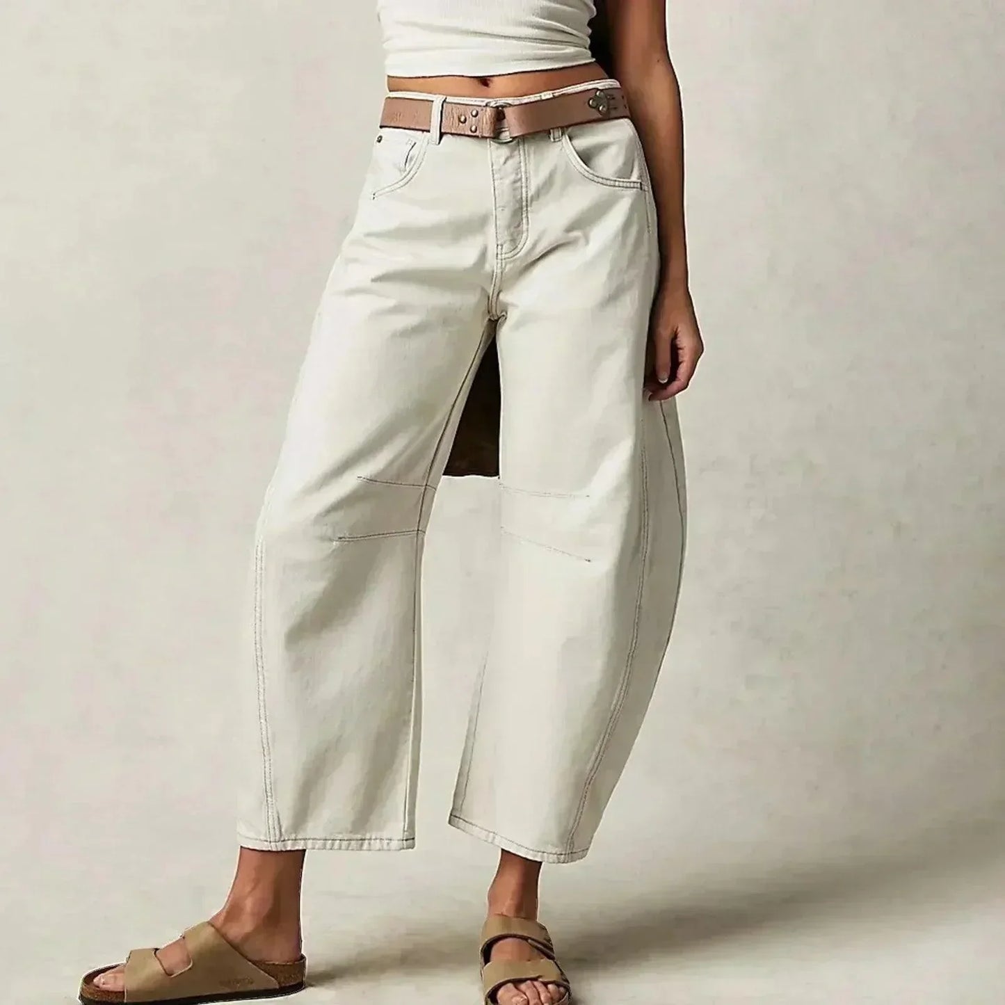 Jeans taille haute confortable pour femme