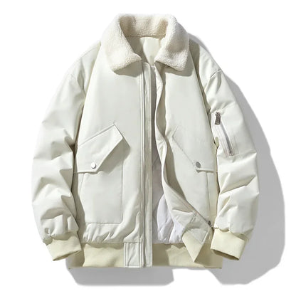 Winterjacke Lammfellkragen Modern Trendy - IdealeKleiden